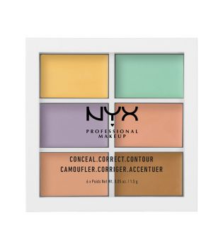 Nyx Professional Makeup - Paleta de Correctores Conceal Correct Contour - 3CP04: Corrector de Tono de Piel