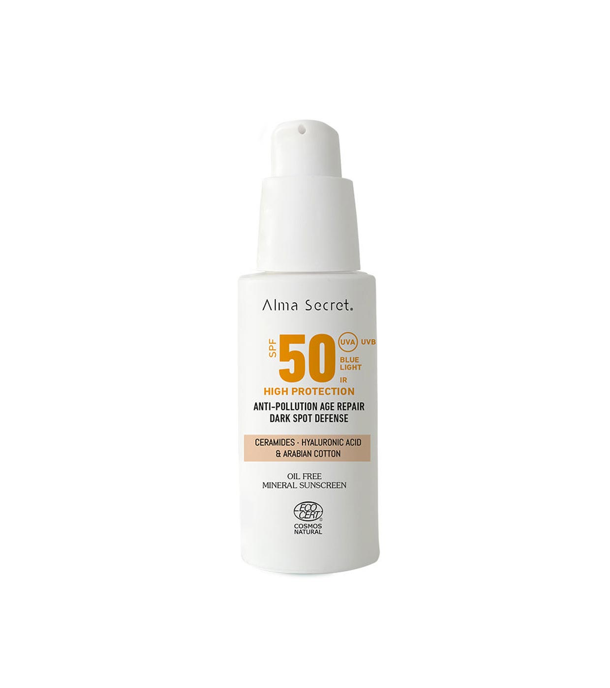 Imagen de Alma Secret - Protector solar facial SPF50 con color - Sand