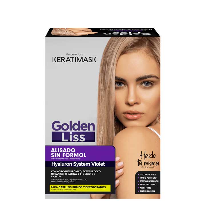 Comprar Be natural Kit alisado sin Keratimask Golden Liss Cabellos rubios y | Maquillalia