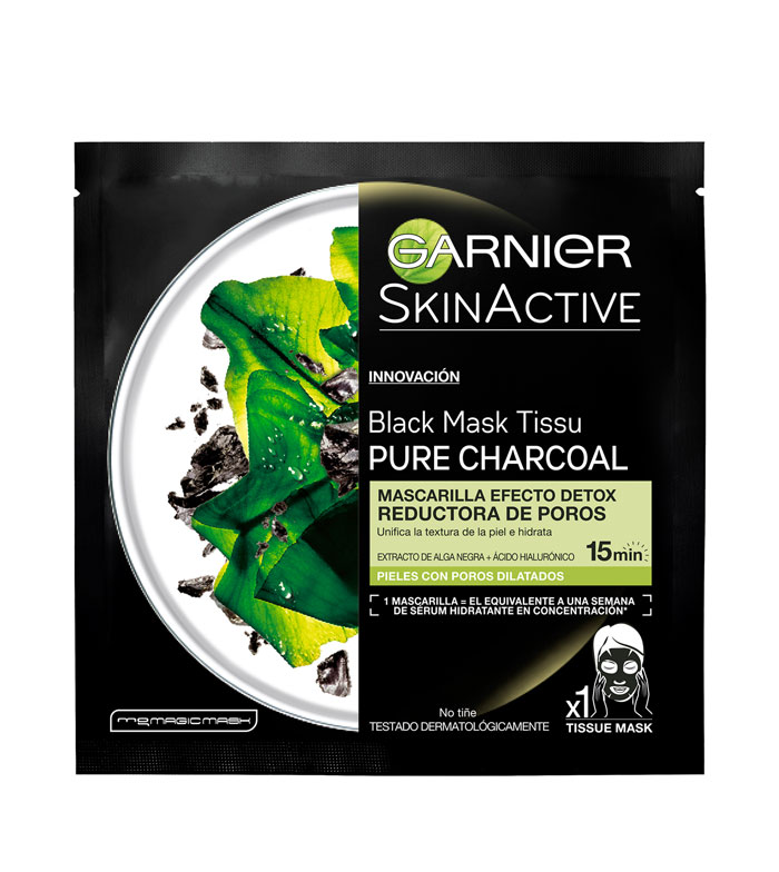 ignorar Poner a prueba o probar Rápido Comprar Garnier - Mascarilla Tissue Mask Black Pure Charcoal | Maquillalia