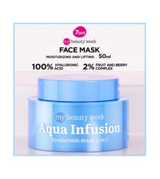 7 Days - *My Beauty Week* - Mascarilla facial hidratante 2 en 1 Aqua Infusion