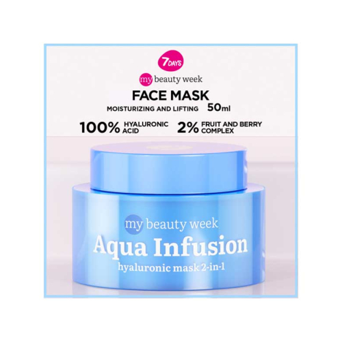 7DAYS - *My Beauty Week* - Mascarilla facial hidratante 2 en 1 Aqua Infusion