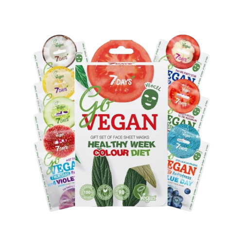 7DAYS - Set de mascarillas faciales Go Vegan Healthy Week Colour Diet