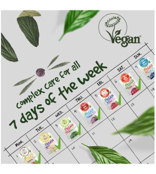 7DAYS - Set de mascarillas faciales Go Vegan Healthy Week Colour Diet