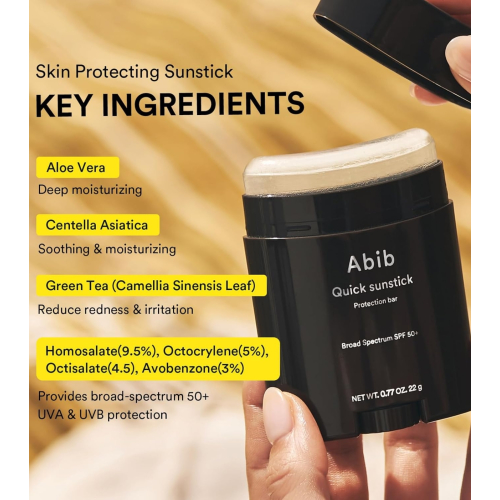 Abib - Protector solar facial en stick Quick Sunstick SPF50+ PA++++