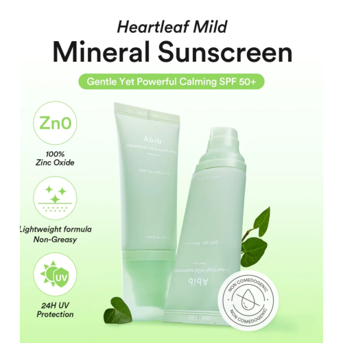Abib - Protector solar facial Heartleaf Mild SPF50+ PA++++