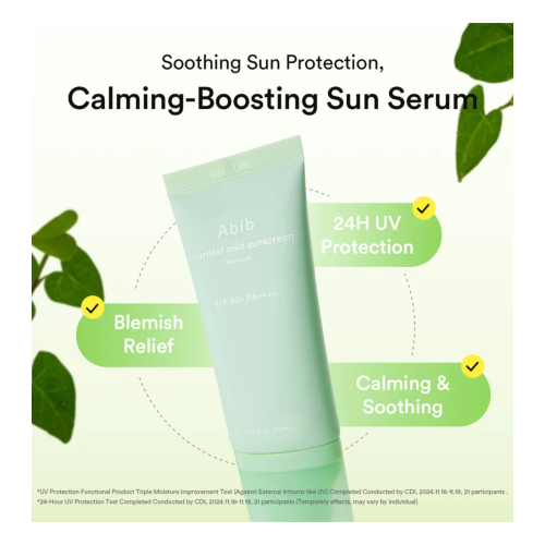 Abib - Protector solar facial Heartleaf Mild SPF50+ PA++++
