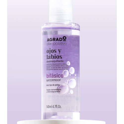 Agrado - Desmaquillante ojos y labios bifásico waterproof - Todo tipo de pieles