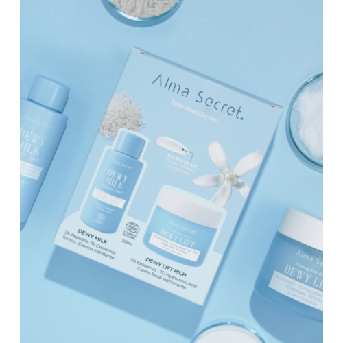 Alma Secret - Cofre Mini Dewy Milk & Dewy Lift Rich Cream - Piel normal a seca