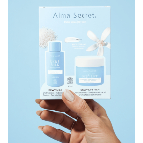 Alma Secret - Cofre Mini Dewy Milk & Dewy Lift Rich Cream - Piel normal a seca
