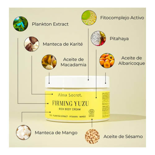 Alma Secret - Crema corporal hidratante Firming Yuzu