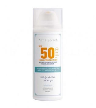 Alma Secret - Protector solar facial SPF50 para todo tipo de pieles