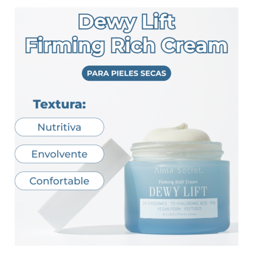 Alma Secret - Crema facial reafirmante Dewy Lift - Piel seca