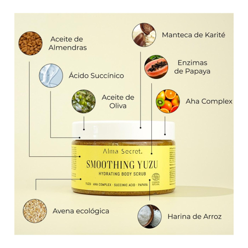 Alma Secret - Exfoliante corporal hidratante Smoothing Yuzu