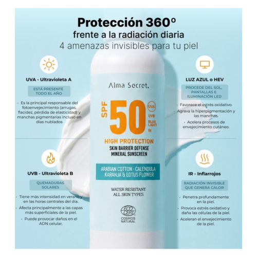 Alma Secret - Protector solar corporal SPF50 Skin Barrier Defense