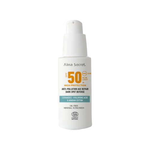 Alma Secret - Protector solar facial SPF50 para todo tipo de pieles