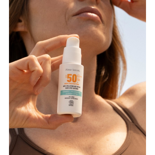 Alma Secret - Protector solar facial SPF50 para todo tipo de pieles