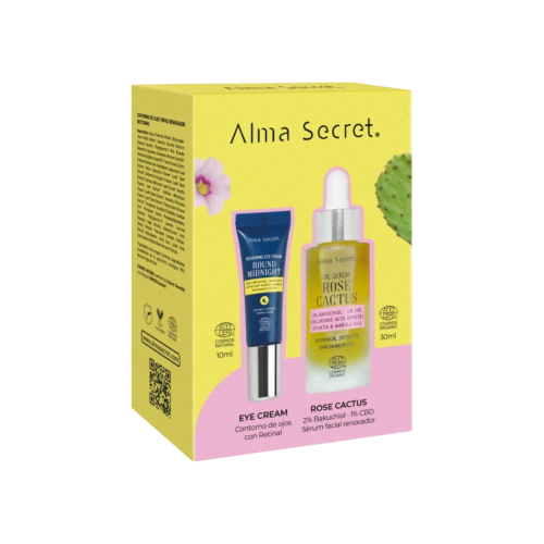 Alma Secret - Set de Contorno de ojos Round Midnight + Sérum facial Rose Cactus