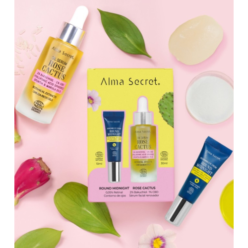 Alma Secret - Set de Contorno de ojos Round Midnight + Sérum facial Rose Cactus