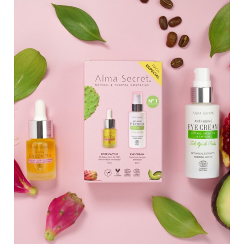 Alma Secret - Set de regalo contorno de ojos + sérum facial Rose Cactus