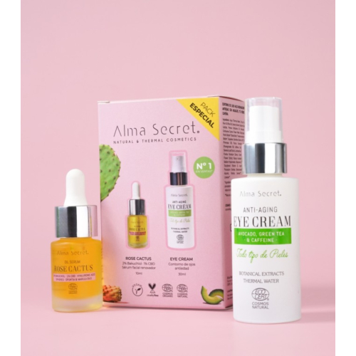 Alma Secret - Set de regalo contorno de ojos + sérum facial Rose Cactus