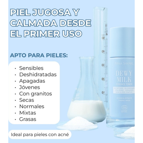 Alma Secret - Tónico lechoso facial Dewy Milk Essence Toner