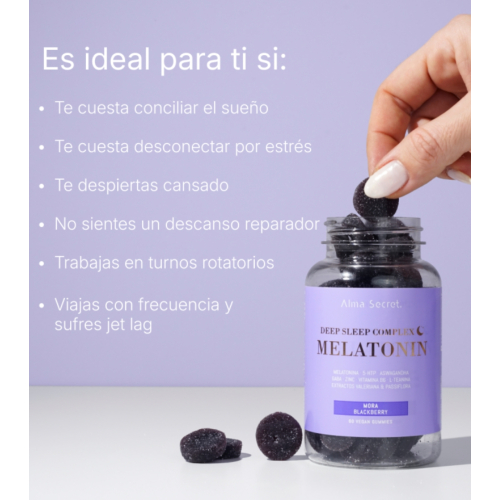 Alma Secret - Vitaminas gummies para calidad del sueño Deep Sleep Complex C Melatonin