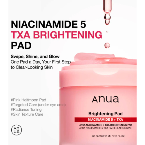 Anua - Almohadillas Niacinamide 5 TXA Brightening formato pads