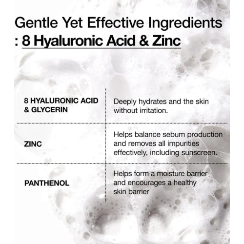 Anua - Limpiador facial espumoso con Ácido Hialurónico 8 Hyaluronic Acid Hydrating Gentle