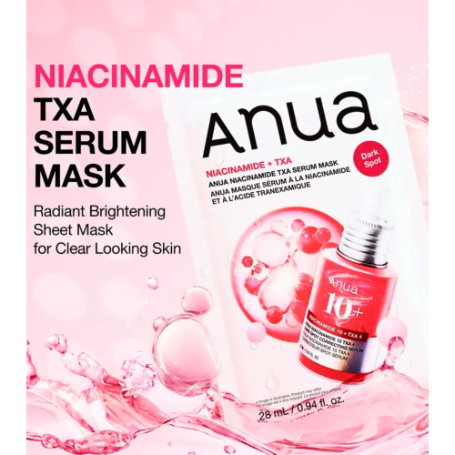 Anua - Mascarilla facial anti-manchas Niacinamide TXA