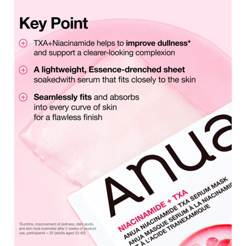 Anua - Mascarilla facial anti-manchas Niacinamide TXA