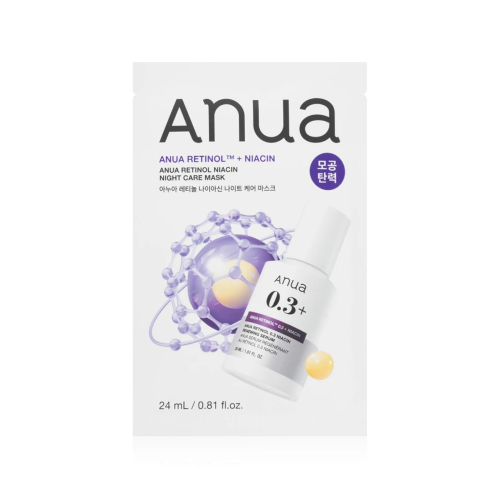 Anua - Mascarilla facial reafirmante Retinol + Niacin