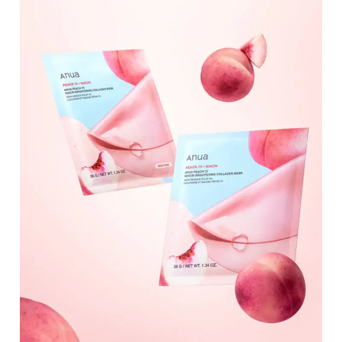 Anua - Mascarilla iluminadora con colágeno Peach 70