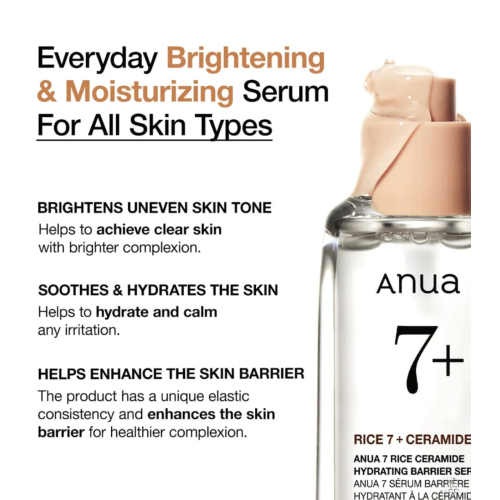 Anua - Sérum hidratante Rice 7+ Hydrating Barrier