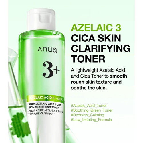 Anua - Tónico facial con ácido azelaico Skin Clarifying Toner
