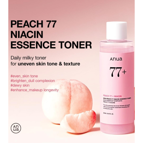 Anua - Tónico facial iluminador Peach 77 Niacin Essence