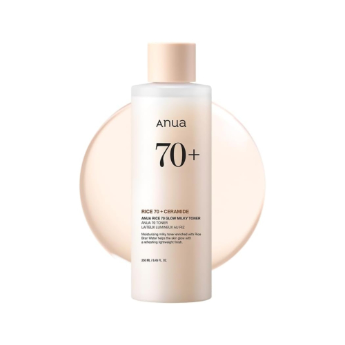 Anua - Tónico ligero Rice 70 + Ceramide Glow Milky