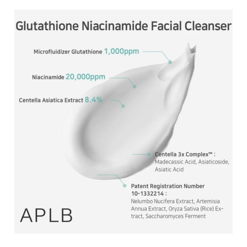 APLB - Limpiador facial iluminador Glutathione Niacinamide