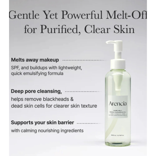 Arencia - Aceite limpiador facial Pore Melt Mochi