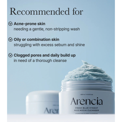 Arencia - Limpiador facial Fresh Blue Hyssop Rice Mochi