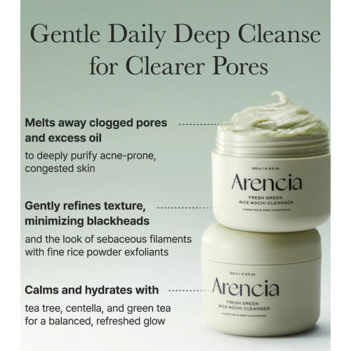 Arencia - Limpiador facial Fresh Green Rice Mochi