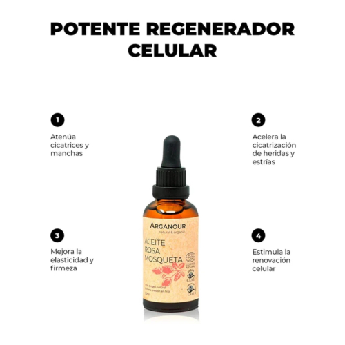 Arganour - Aceite de rosa mosqueta 100% puro