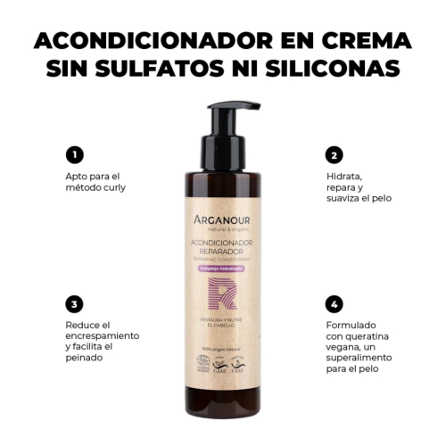 Arganour - Acondicionador reparador - Todo tipo de cabello