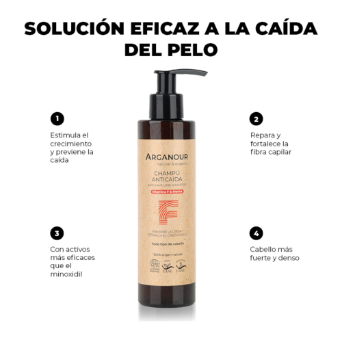 Arganour - Champú anticaída - Todo tipo de cabello