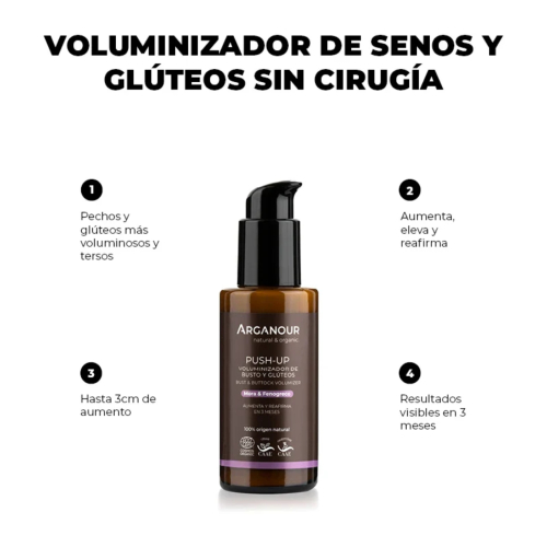 Arganour - Crema voluminizador de busto y glúteos Push Up