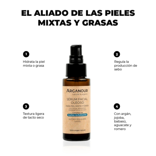 Arganour - Sérum facial - Pieles grasas y mixtas