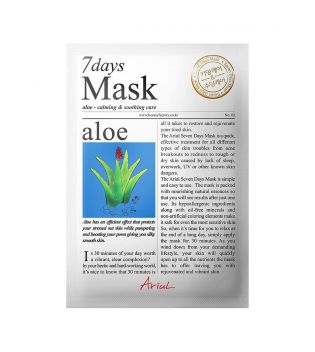Ariul - Mascarilla facial calmante 7 Days - Aloe