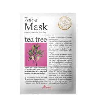 Ariul - Mascarilla facial purificante 7 Days - Árbol de té