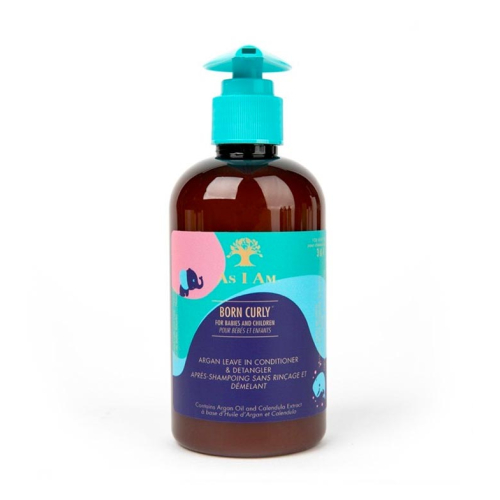 As I Am - Acondicionador Leave In para bebés y niños Born Curly - Aceite de Argán y Caléndula