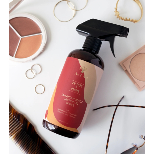 As I Am - Agua hidratante en spray restaura y repara - Aceite de ricino negro de Jamaica